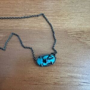 Kendra Scott teal and black necklace
